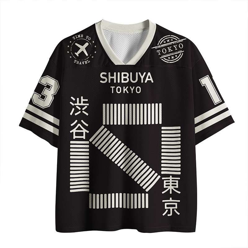 Street Fashion Shibuya - Letnia męska koszulka 3D w stylu