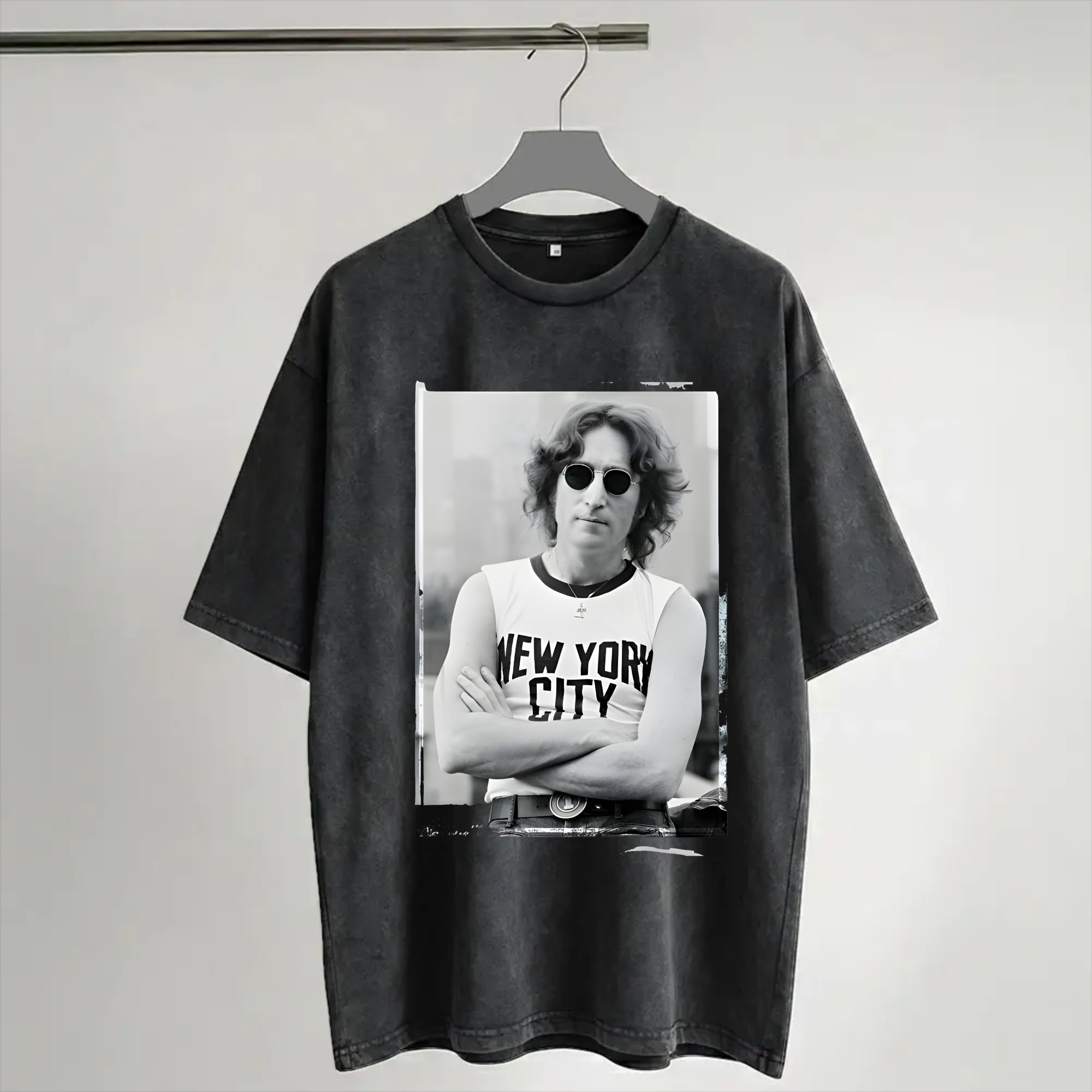 Street Fashion Of New York - Koszulka Harajuku Washed Shirt John Lennon