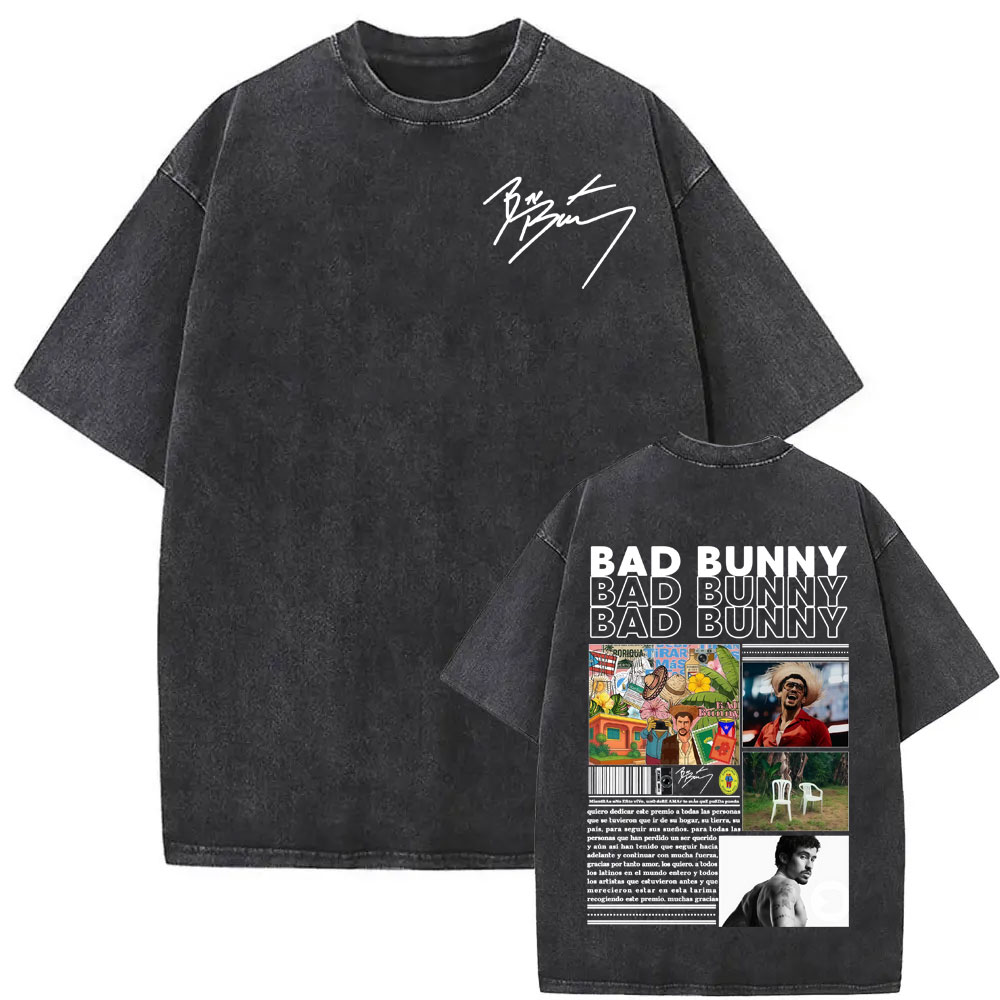 Foto Street Fashion - Koszulka męska Bad Bunny DTMF Debi