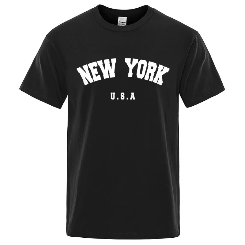 Street Fashion Of New York - Koszulki męskie z nadrukiem ulic Nowego
