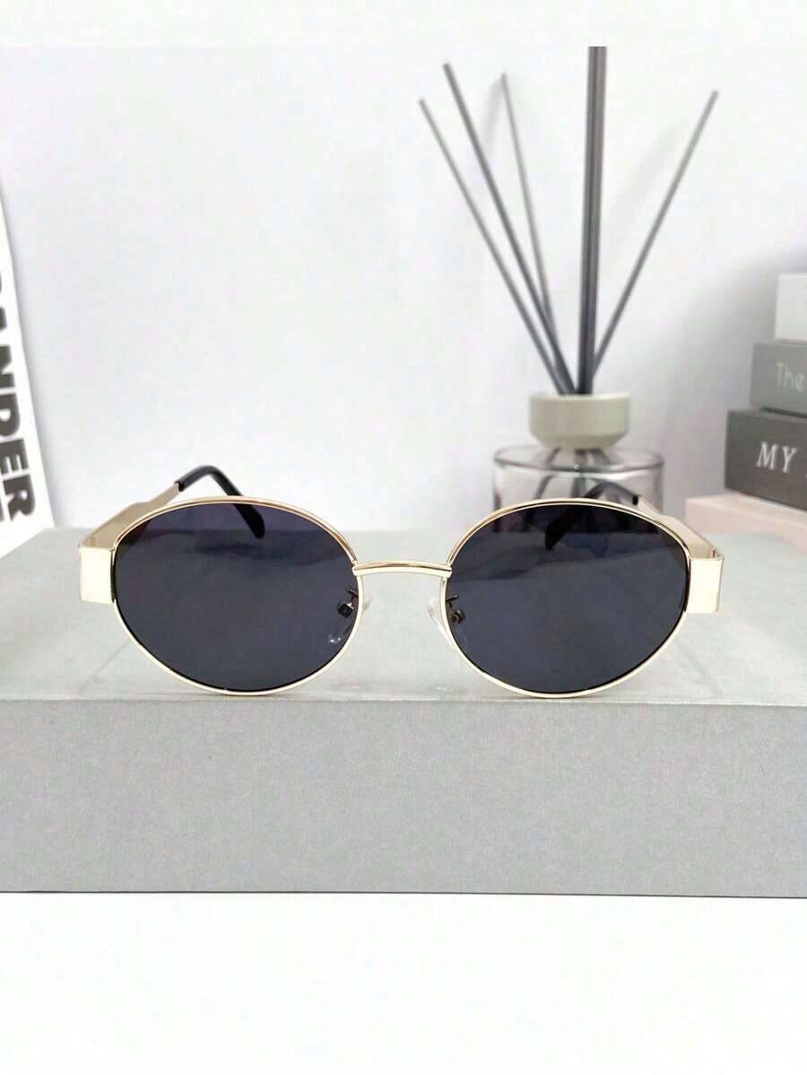 Street Fashion High End - Nowe Retro Okulary Metalowe Owalne z