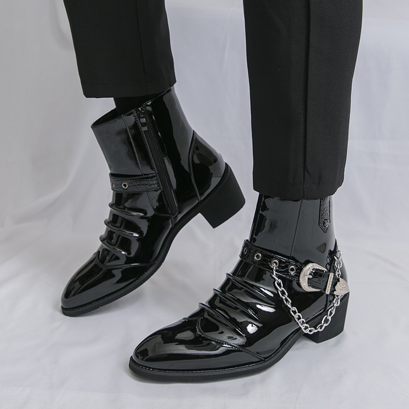 Street Fashion High End - Modne męskie buty casual z wysoką