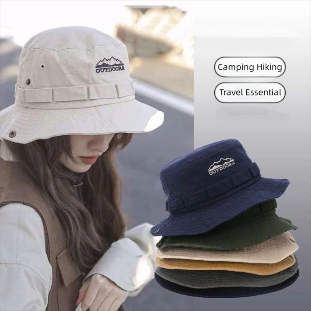 Bucket Hat Embroidered - Kapelusz kempingowy, wspinaczkowy, unisex, modny, z