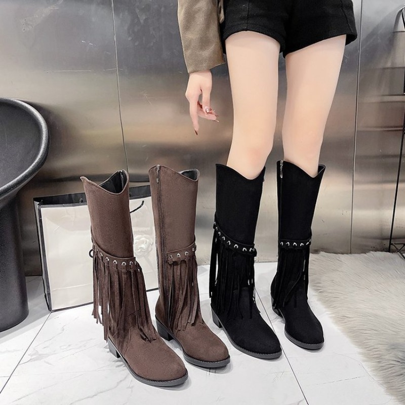 Street Fashion Winter - Damskie kozaki do kolan, zimowe buty,