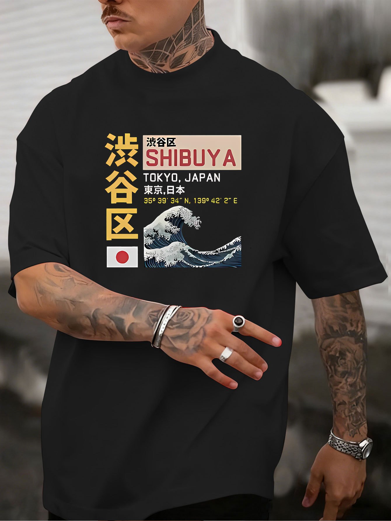 Letnia męska koszulka z krótki – Street Fashion Shibuya recenzja i cena