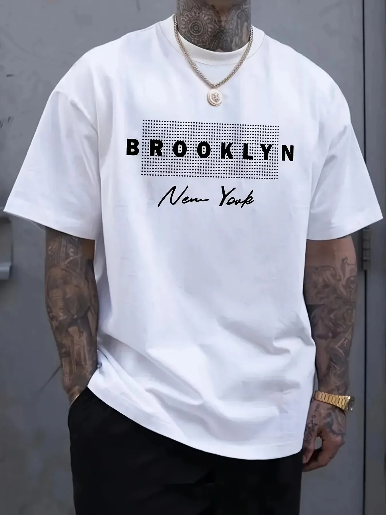 Męska koszulka z nadrukiem New – Street Fashion Of New York recenzja i cena