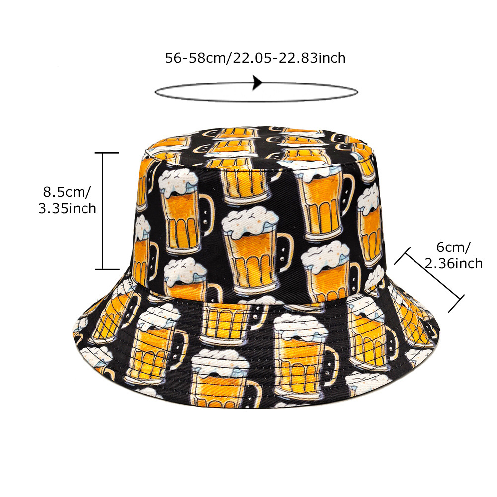 Cartoon Beer Bucket Hat Beer P – Bucket Hat Embroidered recenzja i cena