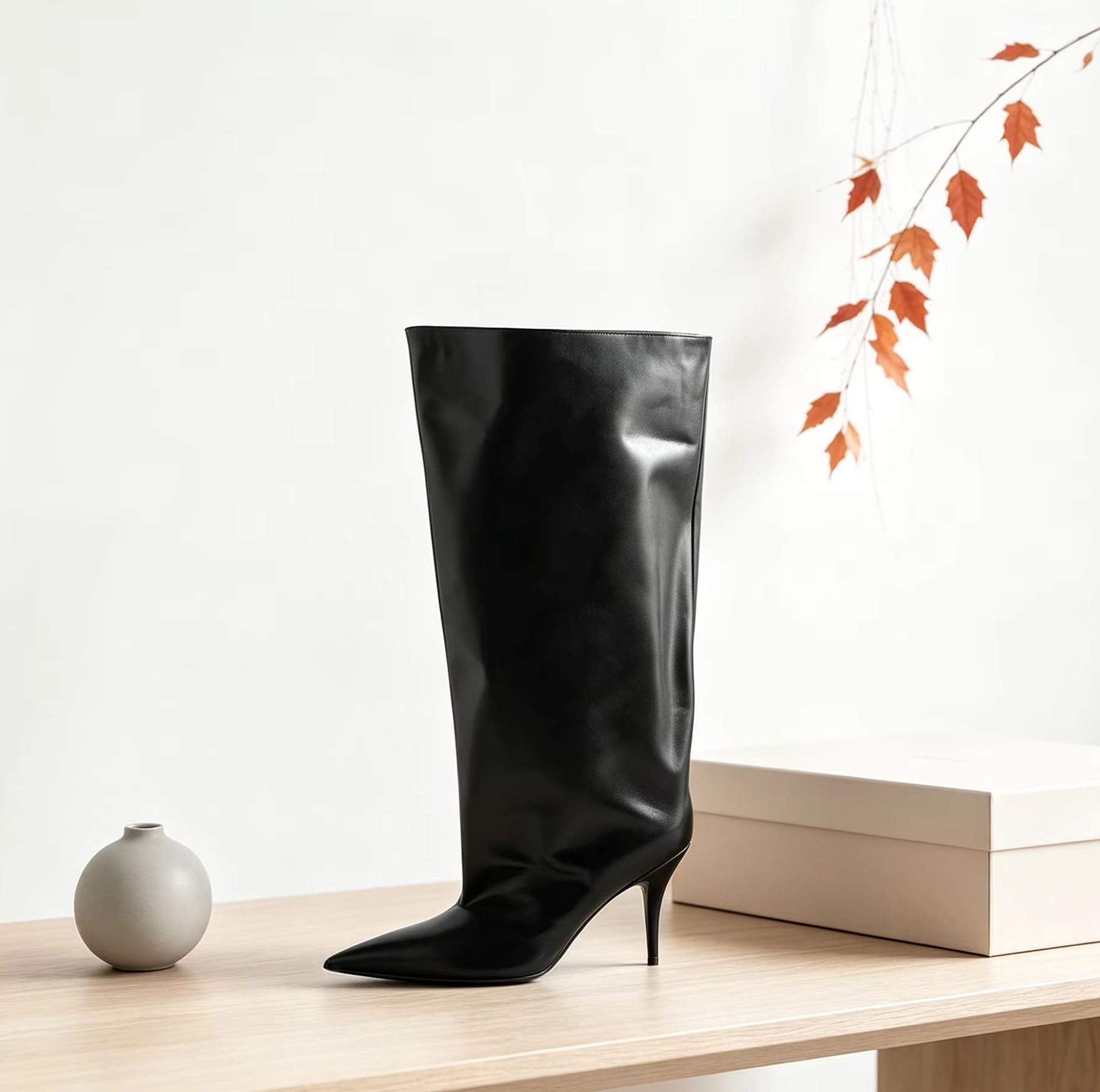 Wysokie kozaki z szerokim mank – Street Fashion Winter recenzja i cena