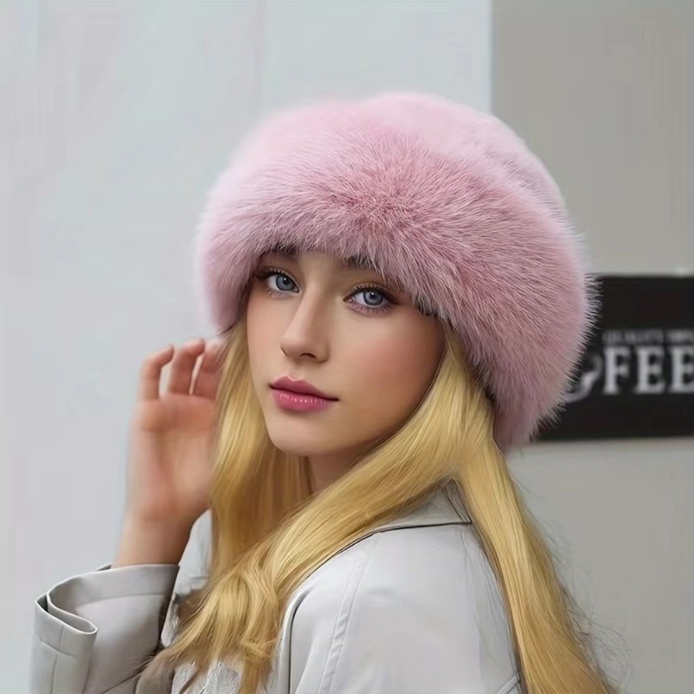 Nowa puszysta zimowa czapka z  – Bucket Hat Embroidered recenzja i cena