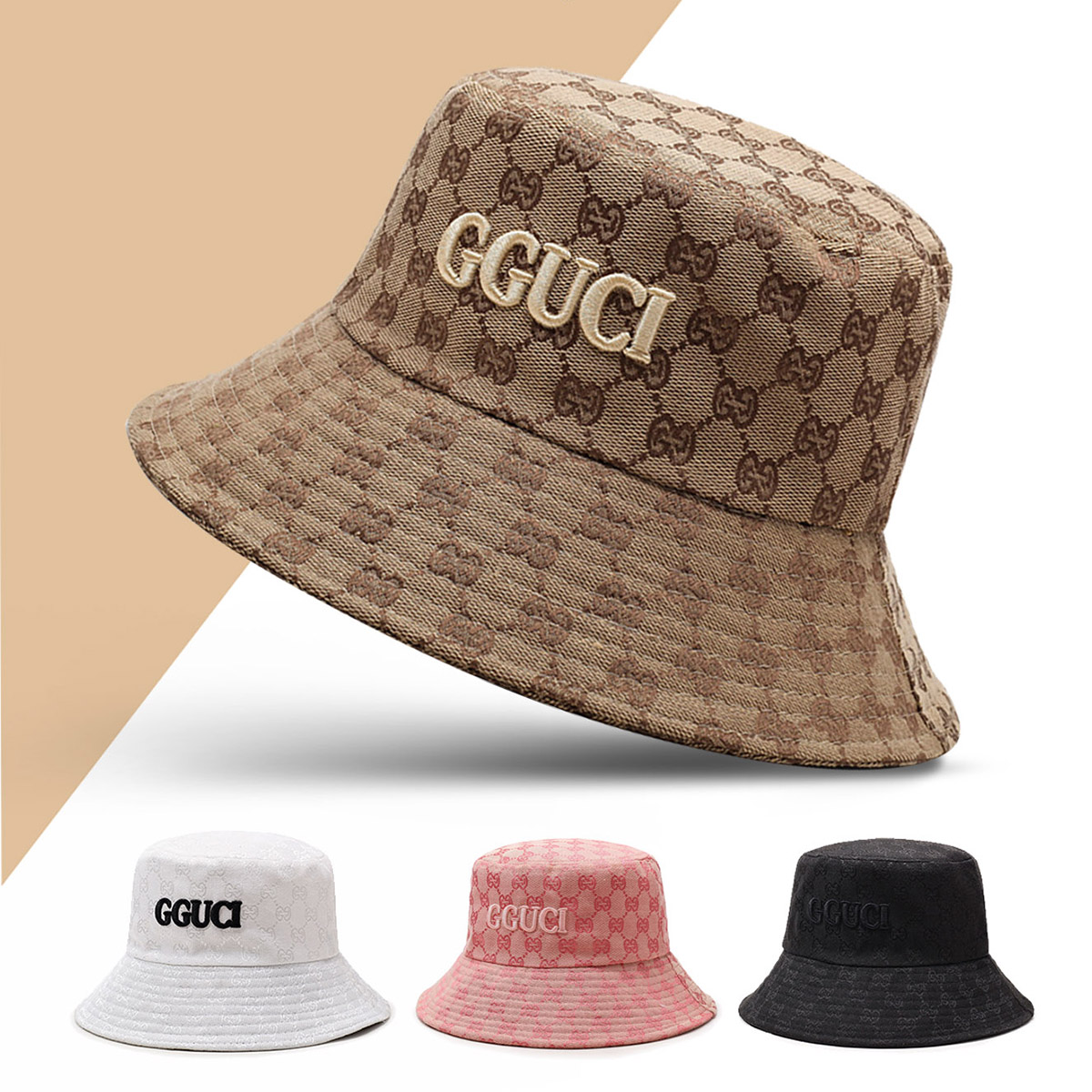 Unisex czarno-białe haftowane  – Bucket Hat Embroidered recenzja i cena